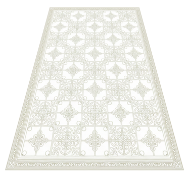 Tapis vinyle salon beige orné - TenStickers