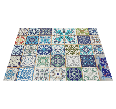 Tapis vinyle salon mosaïque méditerranéenne - TenStickers