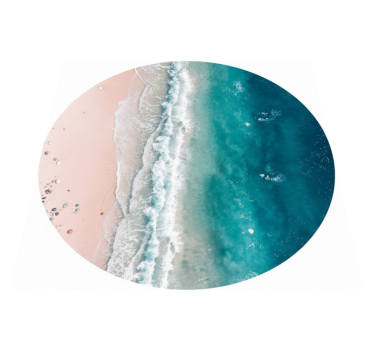 Tapis vinyle salon le cercle de la plage - TenStickers