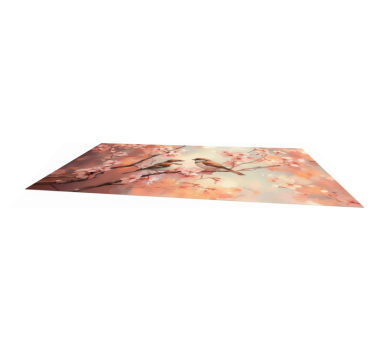 Tapis vinyle salon deux oiseaux sur une branche - TenStickers