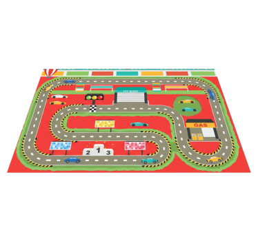 Tapis vinyle route circuit de course coloré - TenStickers
