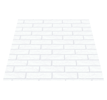 Tapis vinyle cuisine motif briques blanches - TenStickers