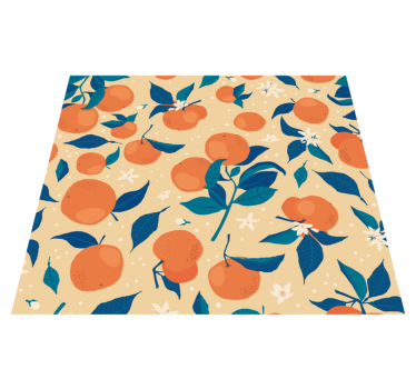 Tapis vinyle cuisine motif fruits oranges - TenStickers