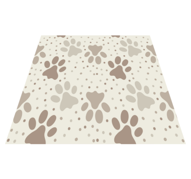 Tapis vinyle chambre empreintes de pattes de chien - TenStickers