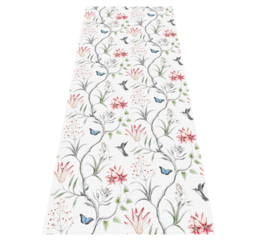 Tapis vinyle chambre branche de fleurs et papillons - TenStickers