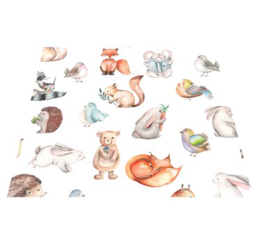 Tapis vinyle autres tapis animaux de la forêt simples - TenStickers
