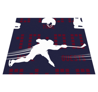 Tapis vinyle chambre joueur de hockey - TenStickers