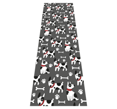 Tapis vinyle chambre chien noir et blanc fantastique - TenStickers