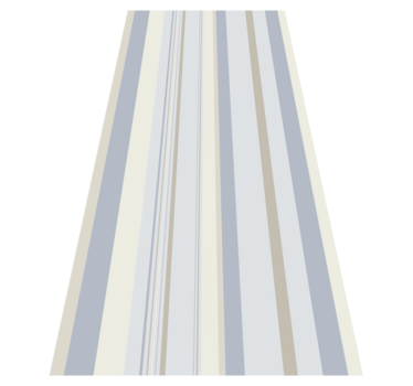 Tapis vinyle chambre rayures bleues et beiges 80's - TenStickers