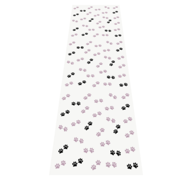 Tapis vinyle chambre empreintes de pattes de chat - TenStickers