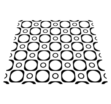 Tapis vinyle chambre carreaux noir et blanc - TenStickers