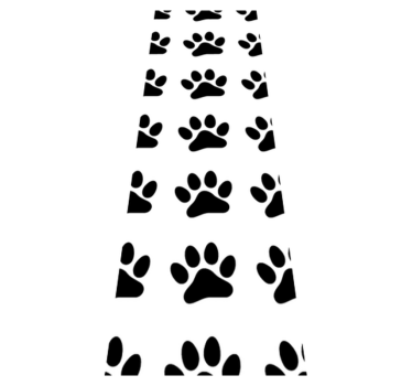 Tapis vinyle chambre empreintes de pattes blanches - TenStickers