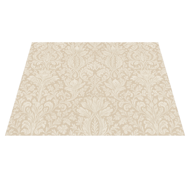 Tapis vinyle chambre fleurs classiques beiges - TenStickers