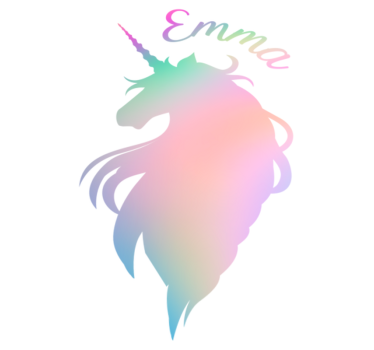 Tapis vinyle pour enfants silhouette licorne personnalisable - TenStickers