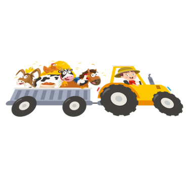 Tapis vinyle pour enfants petit fermier avec animaux - TenStickers