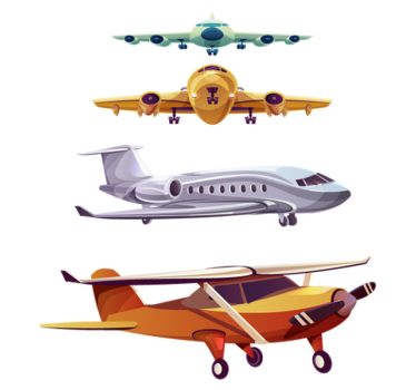 Tapis vinyle pour enfants pack d'avions en vol - TenStickers