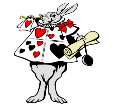 Tapis vinyle pour enfants lapin au pays des merveilles - TenStickers