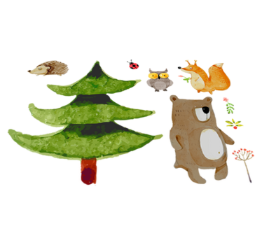 Tapis vinyle pour enfants animaux sauvages de la forêt - TenStickers