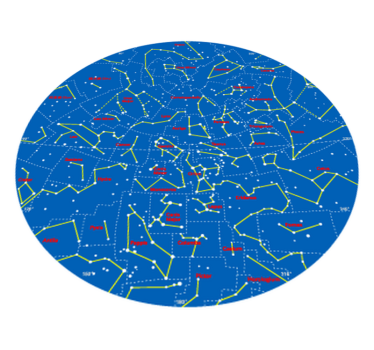 Tapis vinyle pour enfants constellations de l'hémisphère sud - TenStickers