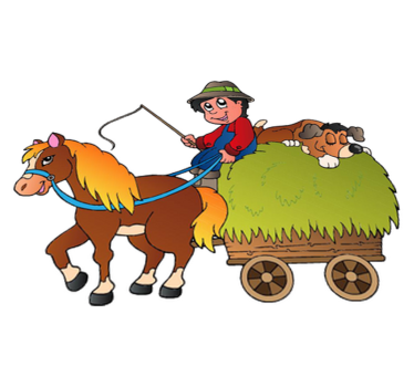 Tapis vinyle pour enfants cheval à bascule avec chariot - TenStickers