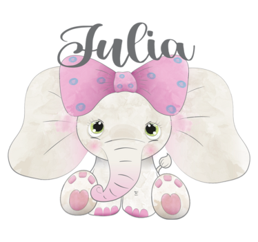 Tapis vinyle pour enfants Élément avec bébé et nom - TenStickers