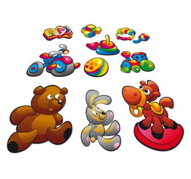 Tapis vinyle pour enfants sticker collection de jouets - TenStickers