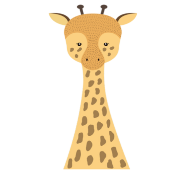 Tapis vinyle pour enfants dessin de girafe bébé - TenStickers