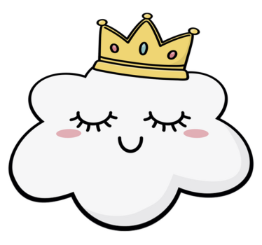 Tapis vinyle pour enfants nuages couronnés - TenStickers