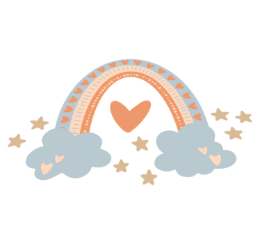 Tapis vinyle pour enfants arc-en-ciel pastel - TenStickers