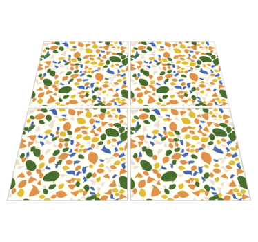 Tapis vinyle cuisine effet carrelage terrazo - TenStickers
