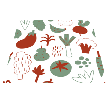 Tapis vinyle cuisine légumes colorés - TenStickers