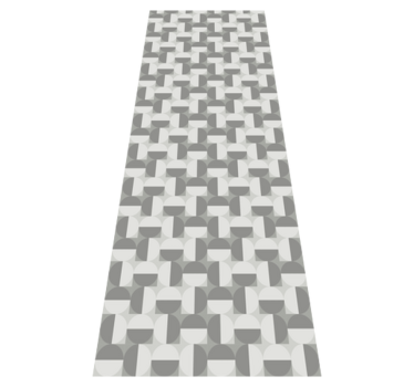 Tapis vinyle chambre motif cercles gris style nordique - TenStickers