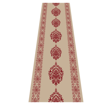 Tapis vinyle chambre motif floral beige provincial - TenStickers