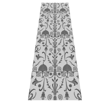Tapis vinyle chambre motif floral gris provincial - TenStickers