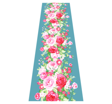 Tapis vinyle chambre motif turquoise shabby chic - TenStickers