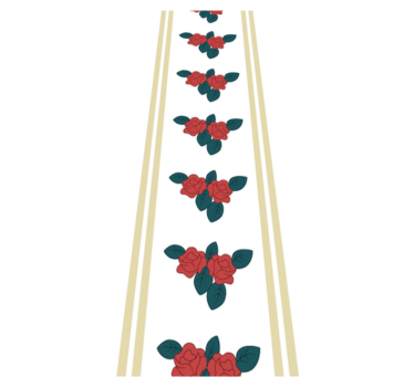Tapis vinyle chambre motif roses rouges shabby chic - TenStickers