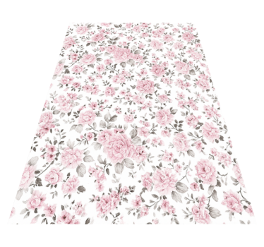 Tapis vinyle chambre fleurs rétro grandes - TenStickers