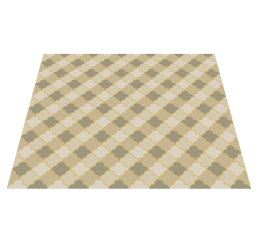 Tapis vinyle chambre motif art déco beige - TenStickers