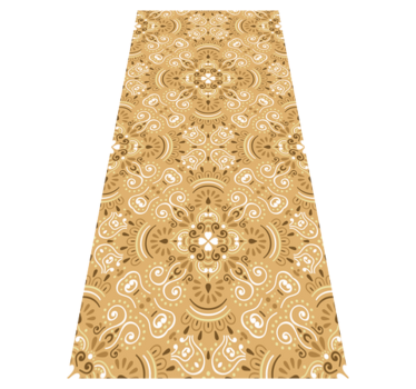 Tapis vinyle chambre motif ornemental beige vintage - TenStickers