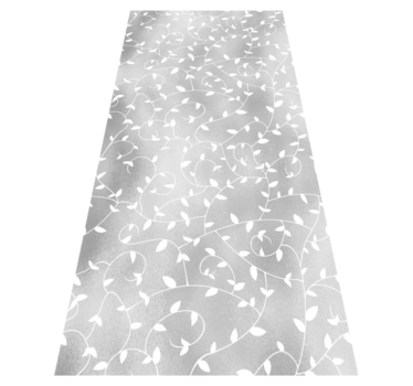 Tapis vinyle chambre branches d'arbre blanches et argent - TenStickers