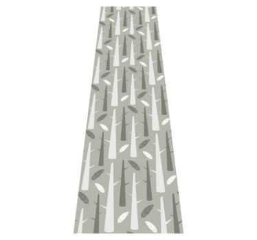 Tapis vinyle chambre branches grises style nordique - TenStickers