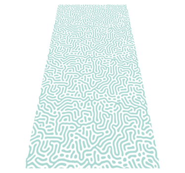 Tapis vinyle chambre motif nature vert et blanc - TenStickers