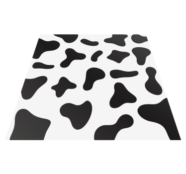 Tapis vinyle animal print motif peau de vache contrasté - TenStickers