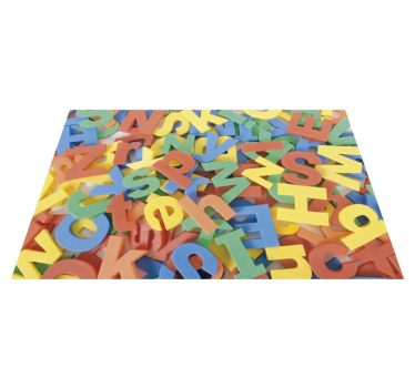 Tapis vinyle alphabet motif lettres - TenStickers