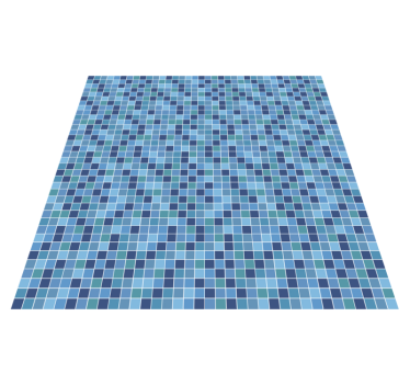 Tapis vinyle géométrique mosaïque bleu - TenStickers