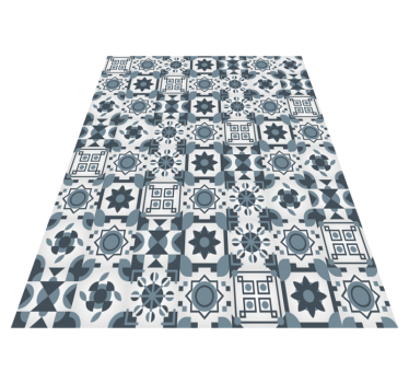 Tapis vinyle carreaux couleurs gris - TenStickers