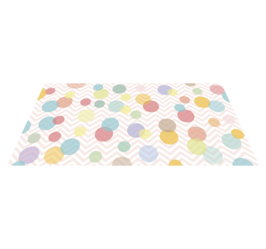 Tapis vinyle pour enfants chevron à pois colorés - TenStickers