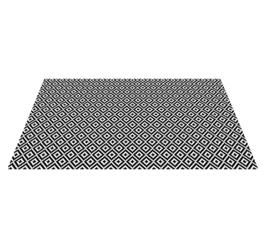 Tapis ethnique en vinyle tribal carré géométrique - TenStickers