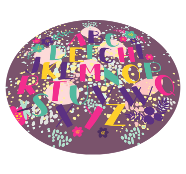 Tapis vinyle alphabet disque éducatif alphabétique - TenStickers