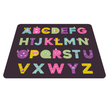 Tapis vinyle chambre alphabet Educational Design - TenStickers